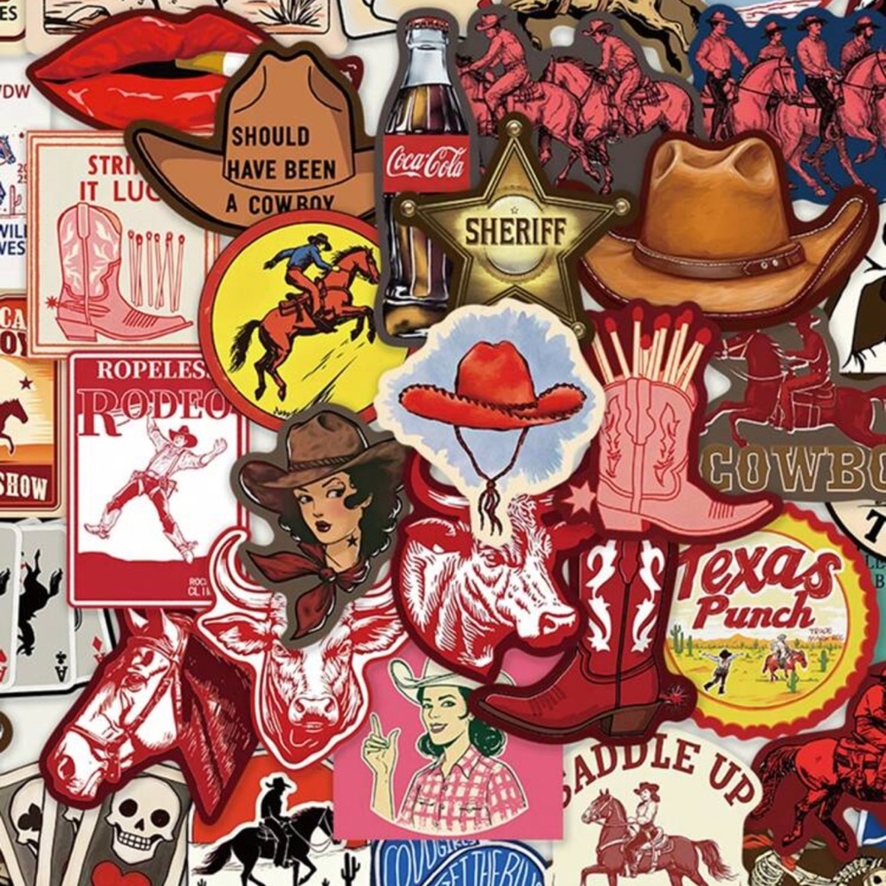 SCXXBSW 50pcs Western Gothic Creative Fun Stickers DIY Decorative